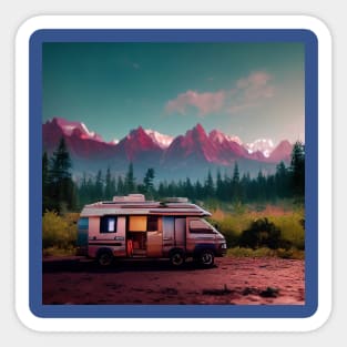 Van Life Camper RV Outdoors in Nature Sticker